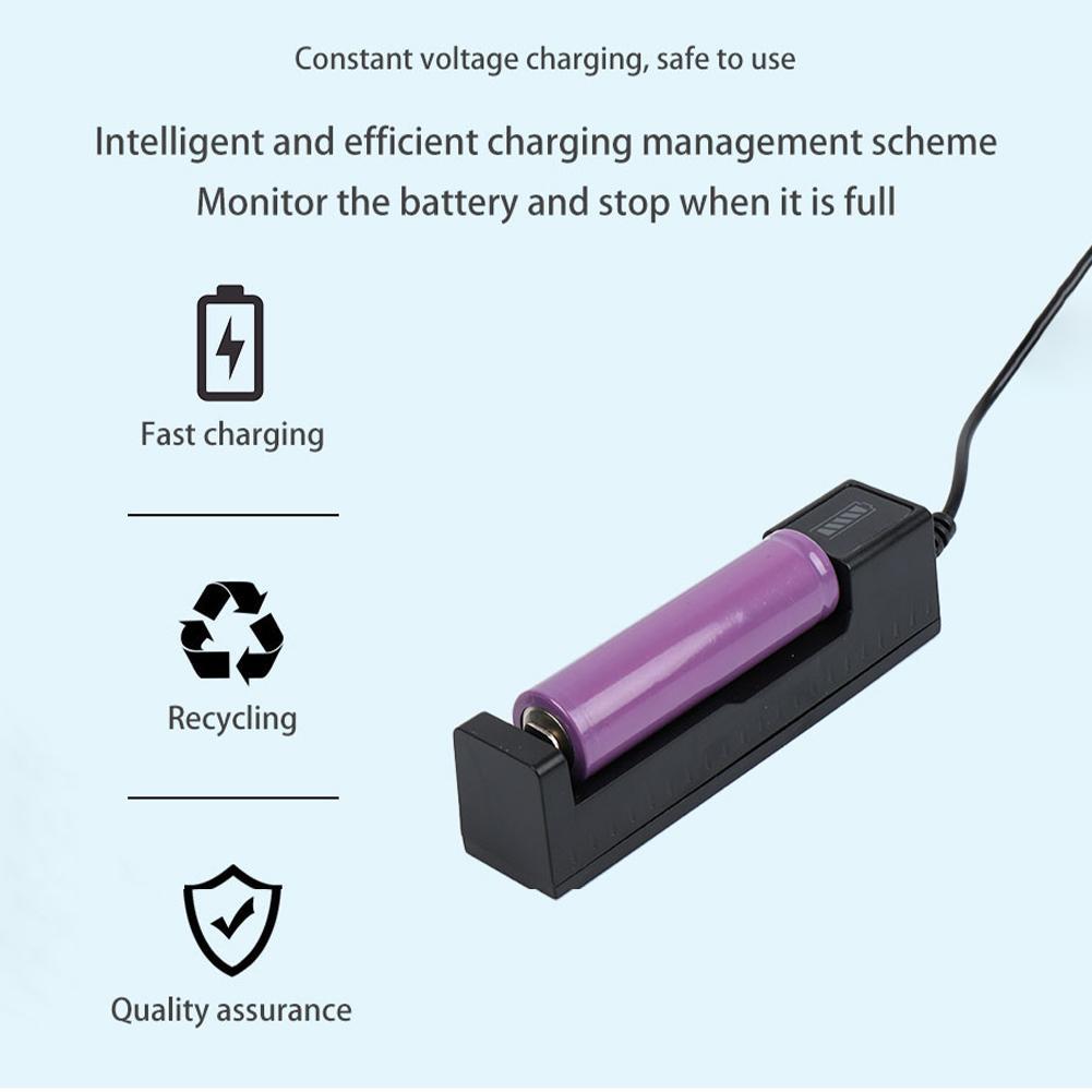 Vape Battery 18650 - شاحن بطاريات 18650 عالمي ذكي بمنفذ