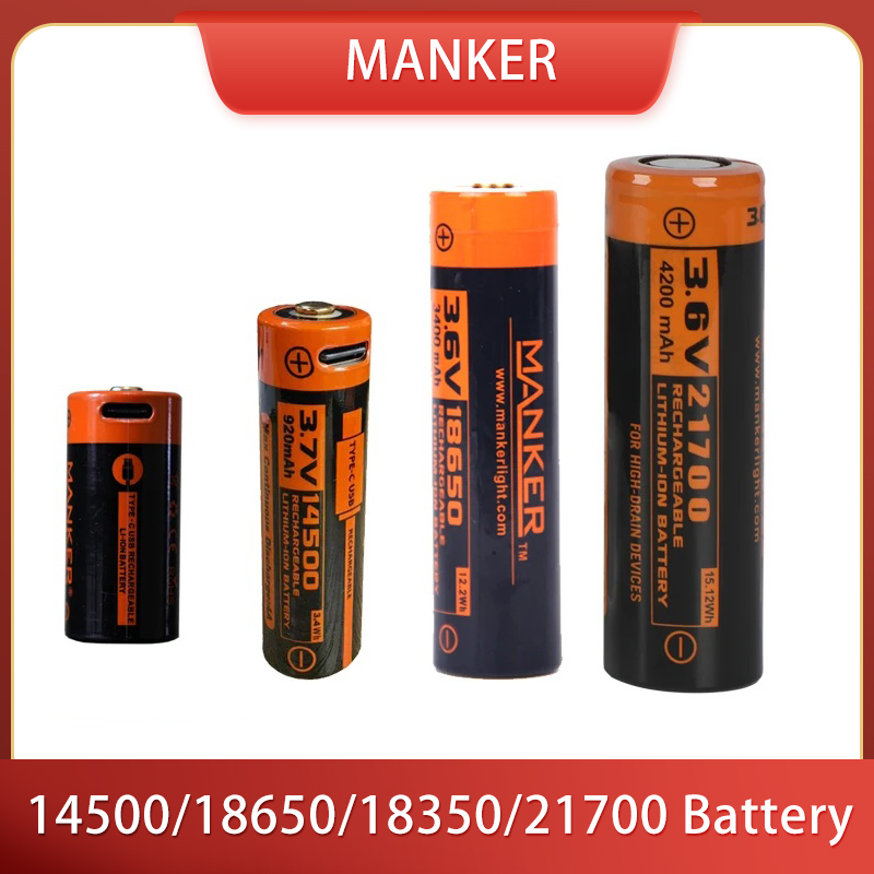 Vape Battery 18650 - بطارية مانكر 14500/18650/18350/21700 لمصباح يدوي